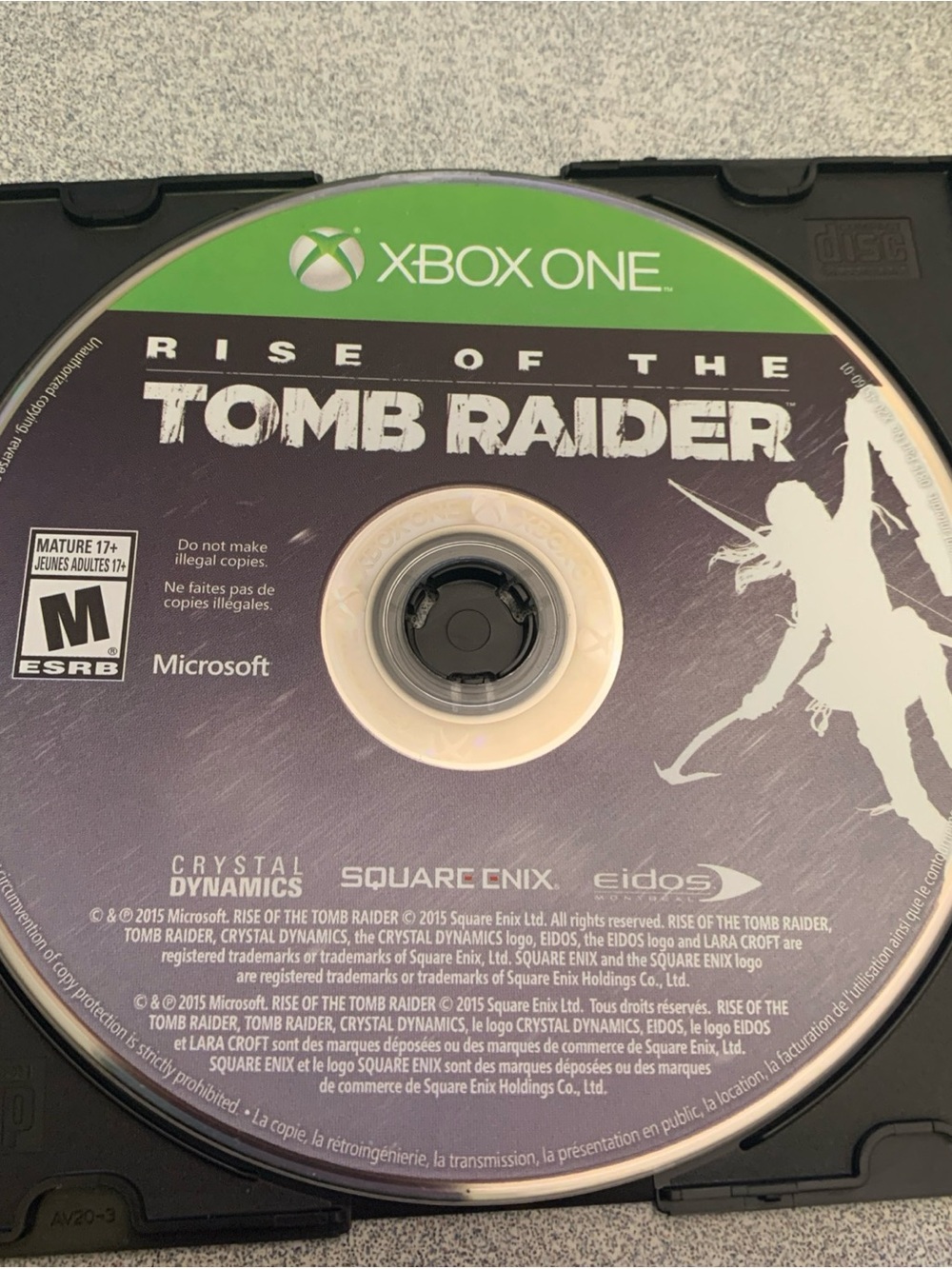 Microsoft Xbox One Rise of the Tomb Raider Disc - Black & Green Artwork
